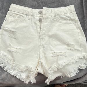 White high waisted shorts